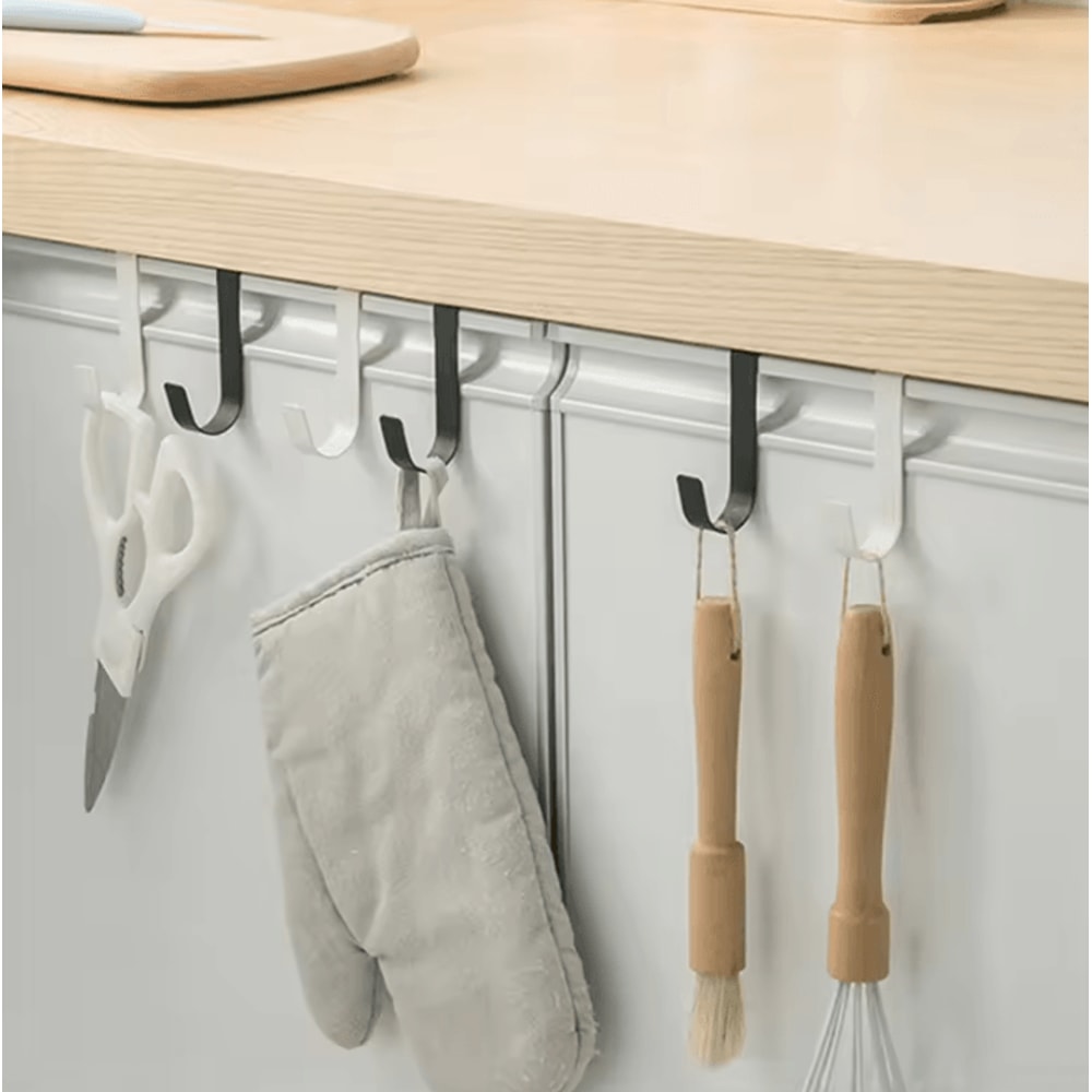 MultiPurpose Cabinet Door Hook Rack For Kitchen Bathroom Storage 1