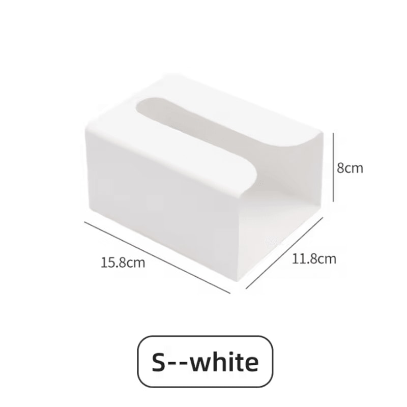 PunchFree Wall Mounted Tissue Box Holder With Waterproof Storage 2