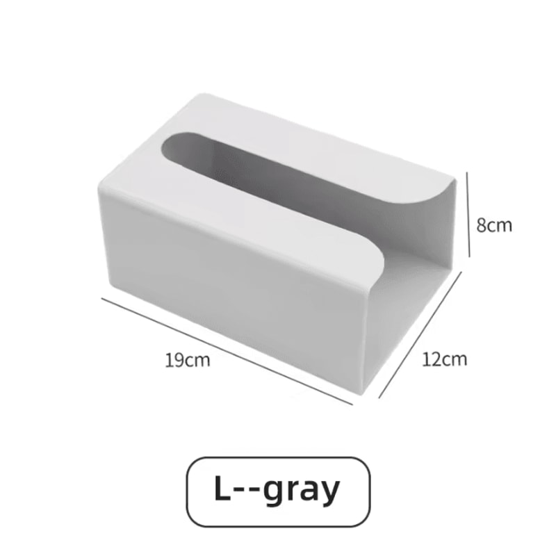 PunchFree Wall Mounted Tissue Box Holder With Waterproof Storage 5