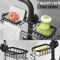 Space Aluminum Kitchen Sink Organizer Rack With Sponge Soap Holder 0