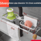 Space Aluminum Kitchen Sink Organizer Rack With Sponge Soap Holder 1