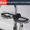 Space Aluminum Kitchen Sink Organizer Rack With Sponge Soap Holder 8