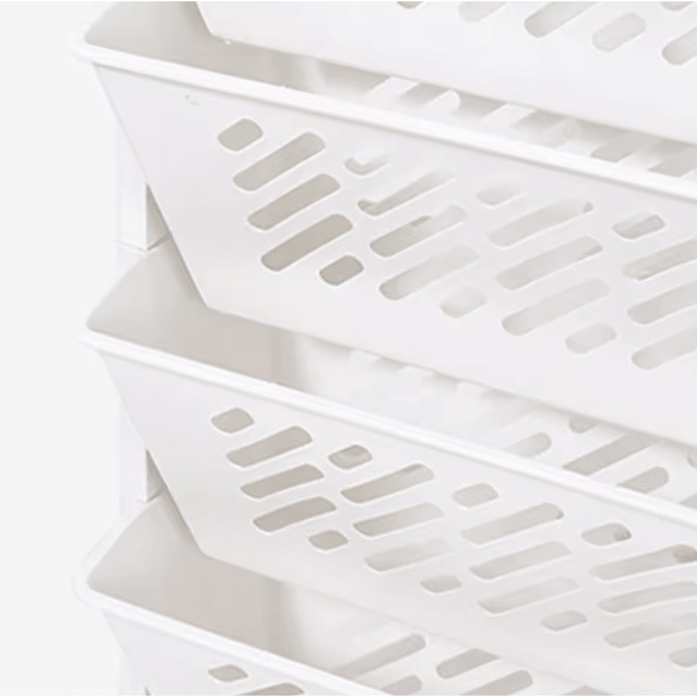 5Layer Rolling Bookshelf Organizer With Rotatable Storage Trolley 3