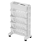 5Layer Rolling Bookshelf Organizer With Rotatable Storage Trolley 4