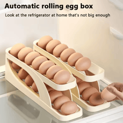 automatic rolling egg dispenser for refrigerator storage & organization