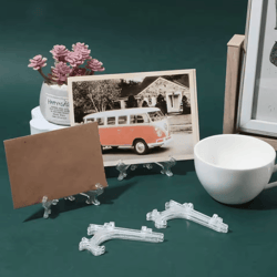 clear acrylic display easel stand for plates, photos & home decor
