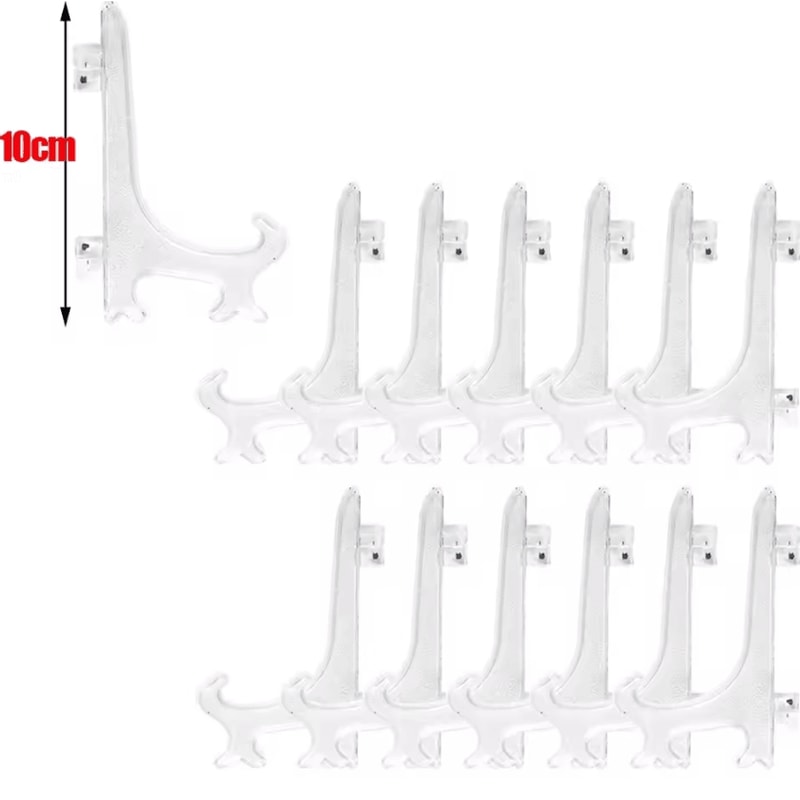 Clear Acrylic Display Easel Stand For Plates Photos Home Decor 6