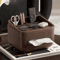 MultiFunctional Desktop Tissue Box Organizer With Storage Compartments 2