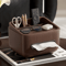 MultiFunctional Desktop Tissue Box Organizer With Storage Compartments 2