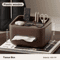 MultiFunctional Desktop Tissue Box Organizer With Storage Compartments 4