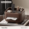 MultiFunctional Desktop Tissue Box Organizer With Storage Compartments 4
