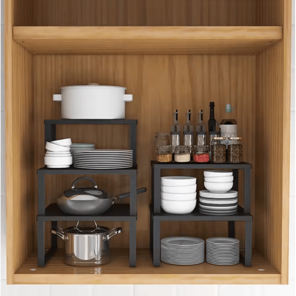 MultiPurpose Counter Storage Shelf Rack For Kitchen Cabinet Organization 1