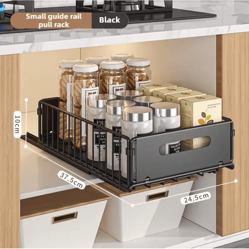 Foldable PullOut Storage Rack Organizer For Kitchen Snack Storage 1