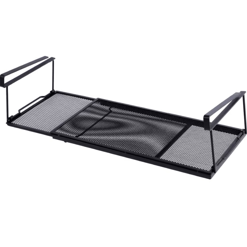 Extendable Under Cabinet Storage Basket For Kitchen Desk Organization 1