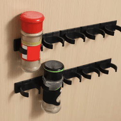 wall mounted spice bottle holder rack for kitchen organization