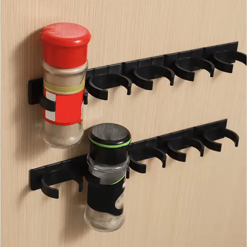 Wall Mounted Spice Bottle Holder Rack For Kitchen Organization 0