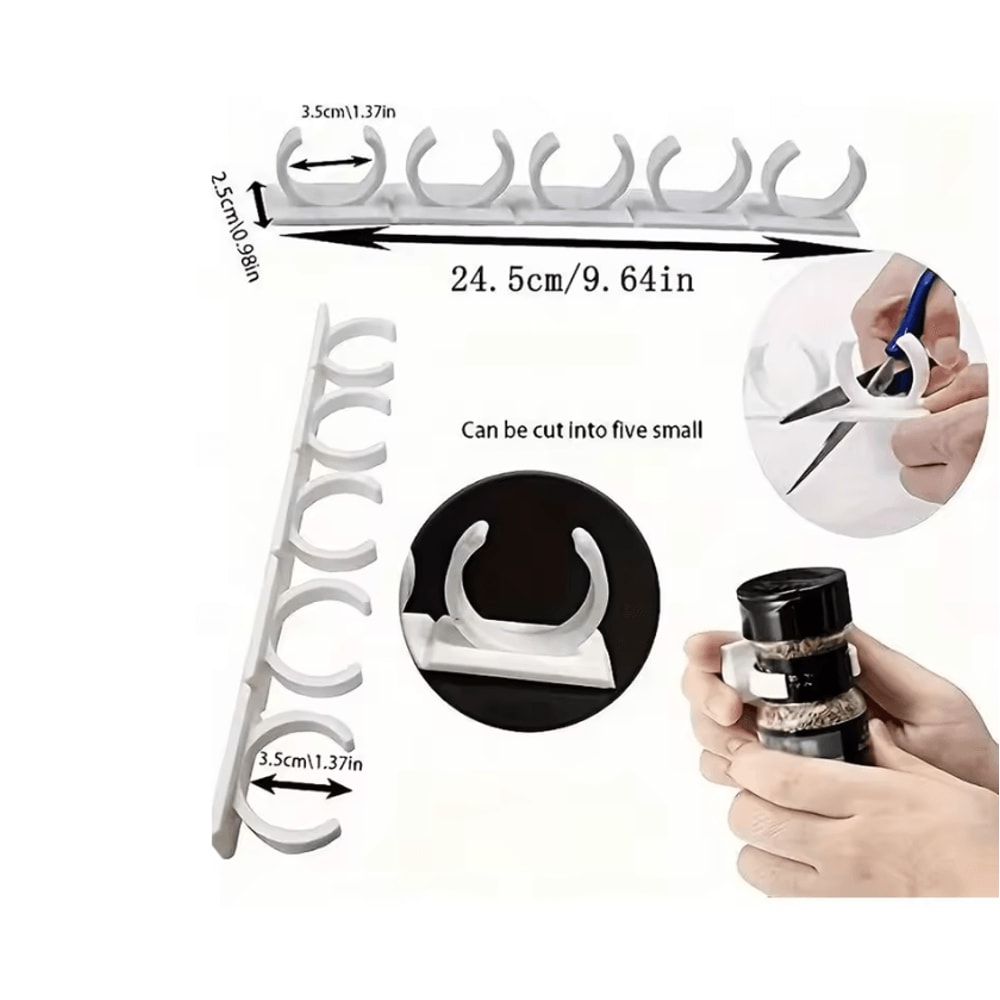 Wall Mounted Spice Bottle Holder Rack For Kitchen Organization 1