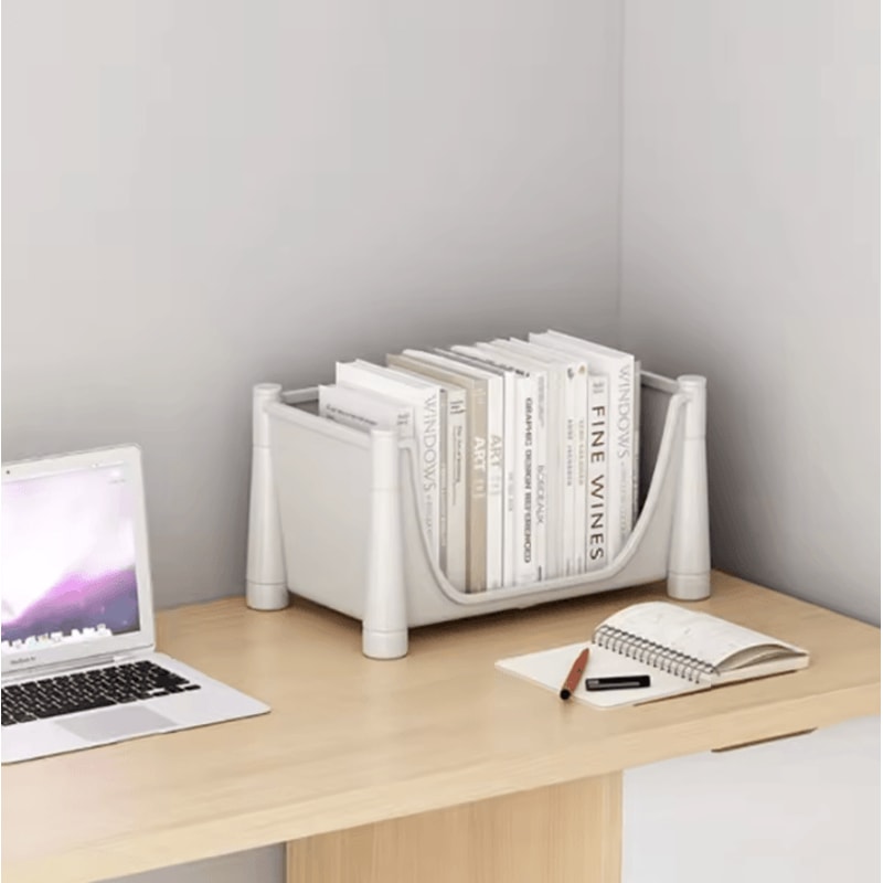 Portable Rolling Bookshelf Trolley With Wheels Storage Shelves 3