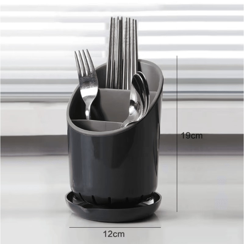 Kitchen Chopstick Holder Drain Rack With Tableware Storage Box 2
