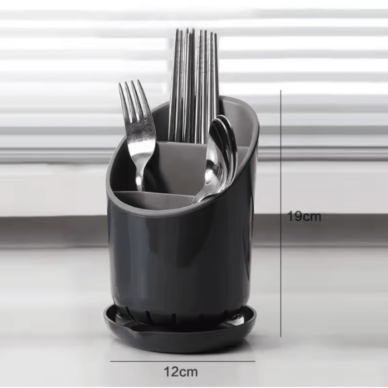 Kitchen Chopstick Holder Drain Rack With Tableware Storage Box 3