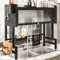 3Tier Over Sink Dish Drying Rack With Protective Cover 0