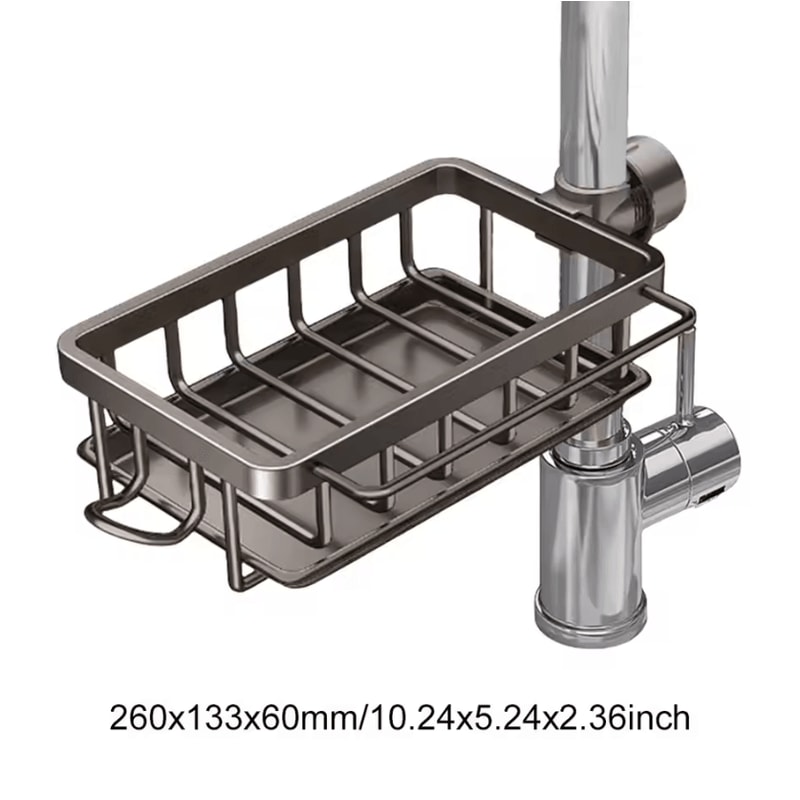 3Tier Over Sink Dish Drying Rack With Protective Cover 4