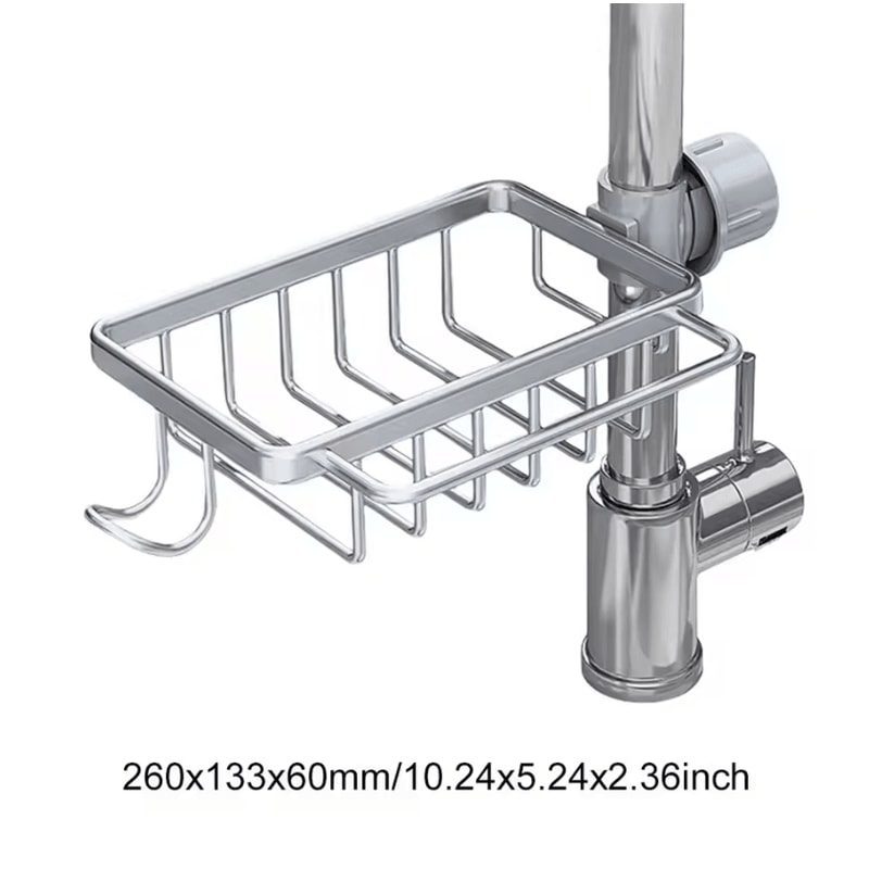 3Tier Over Sink Dish Drying Rack With Protective Cover 5