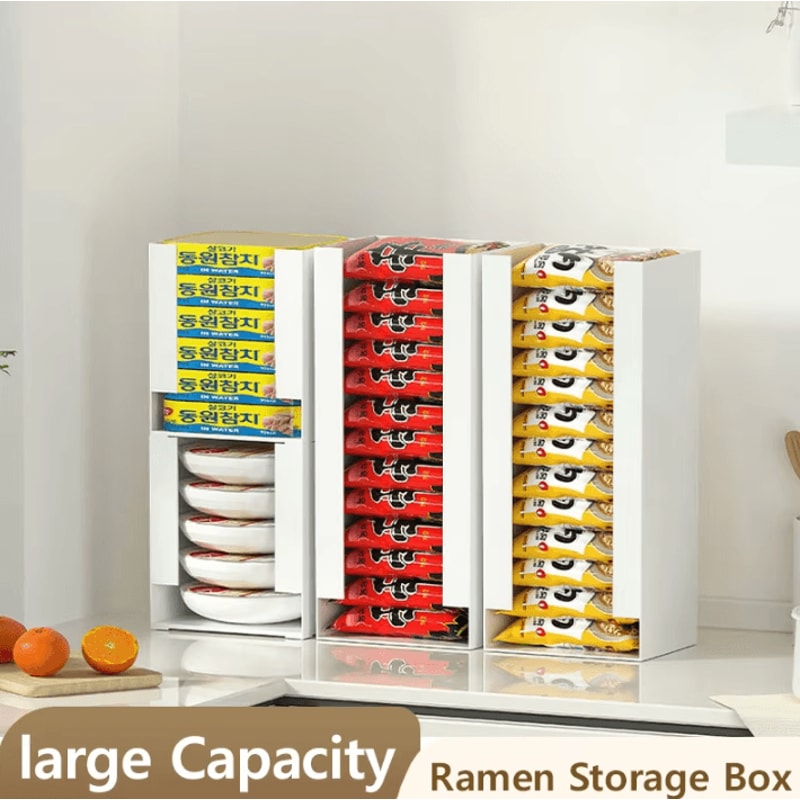 MultiFunctional Ramen Storage Organizer Box For Kitchen Desktop Storage 0