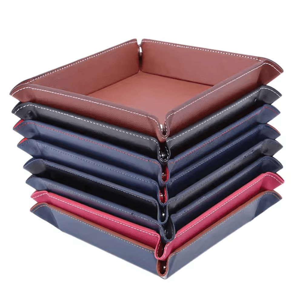 FoldEase PU Leather Valet Tray Organizer 0