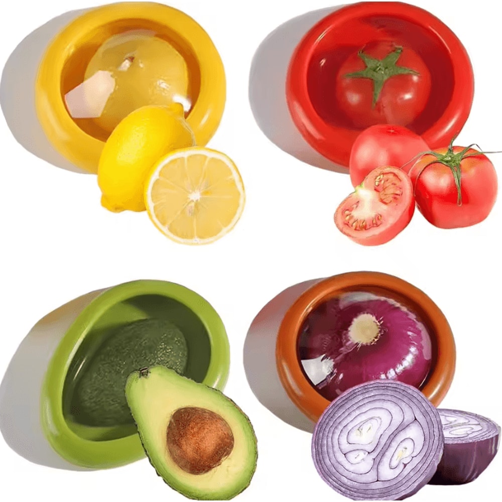 FreshSeal Transparent Produce Storage Box Set 4