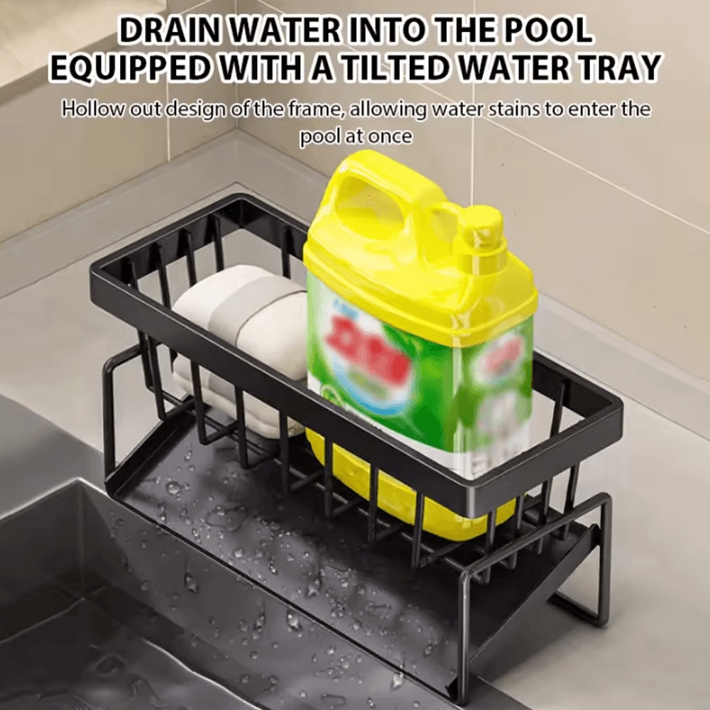 DrainEase SelfDraining Sink Organizer Rack 0