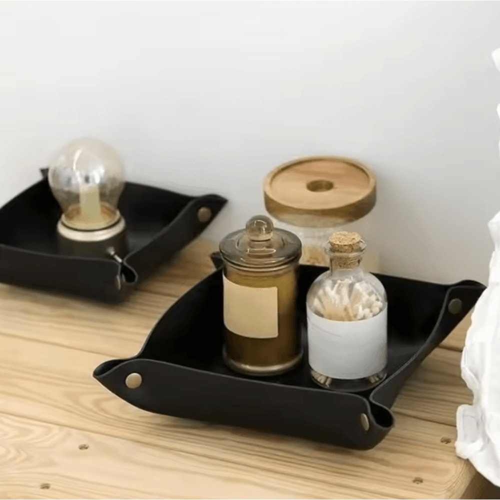 VaultCraft Leather Valet Tray Organizer 1