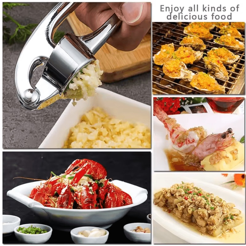 RockEase Stainless Steel Garlic Press Rocker 2