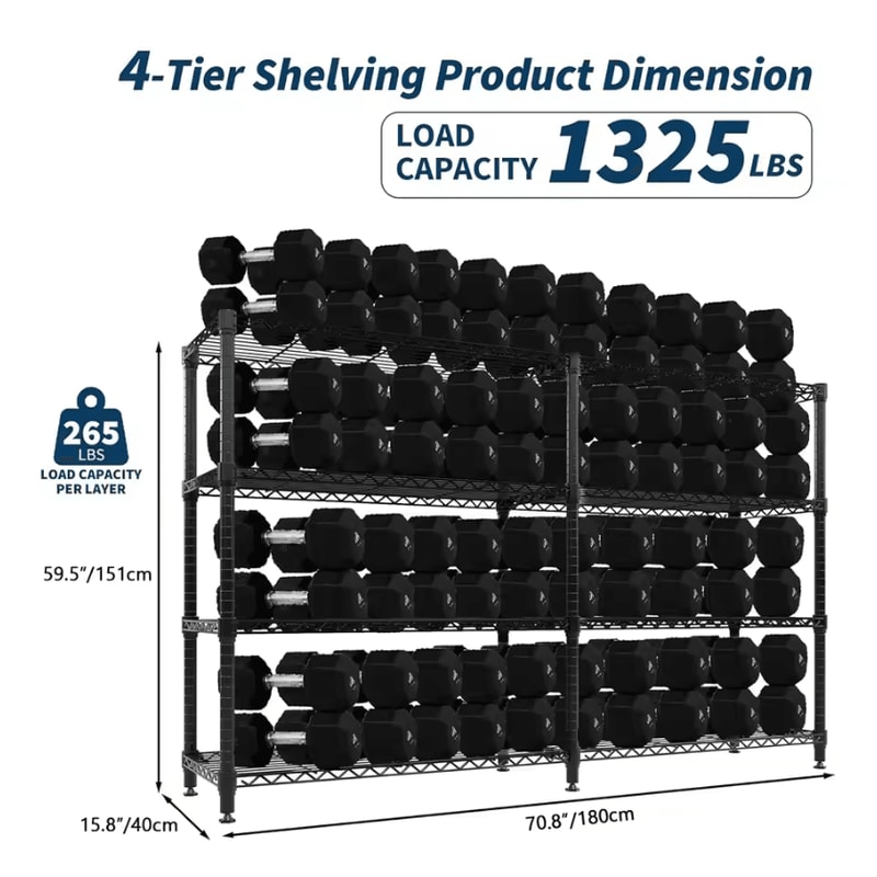 TitanStack Heavy Duty Metal Storage Shelves 3