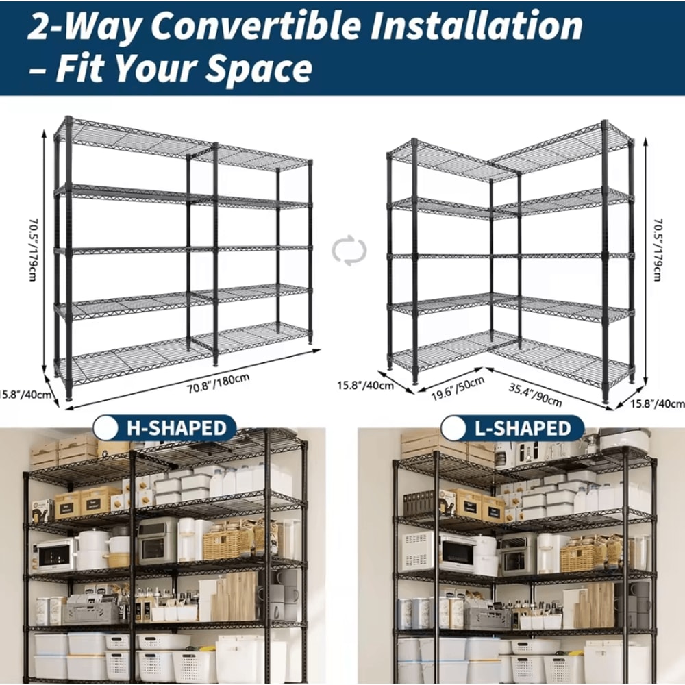 TitanStack Heavy Duty Metal Storage Shelves 5