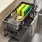 MultiFunction Sink Caddy Organizer With Drain Tray Brush Holder 0