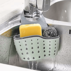 flexdrain kitchen sink caddy – adjustable sponge & soap holder rack