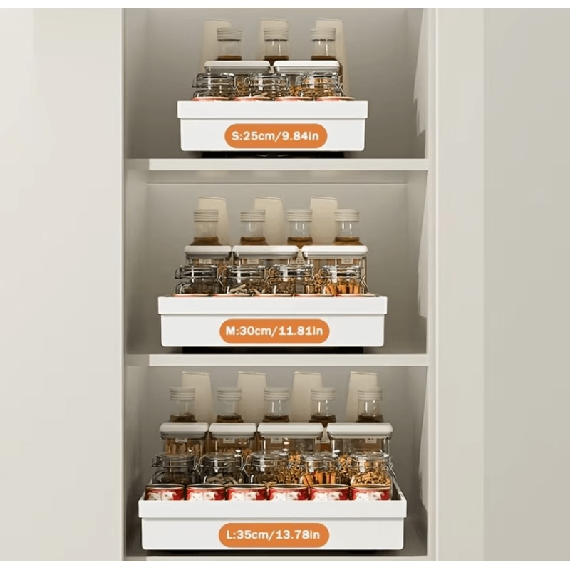 SlideEase HeavyDuty PullOut Cabinet Organizer NoDrill Storage Tray 1