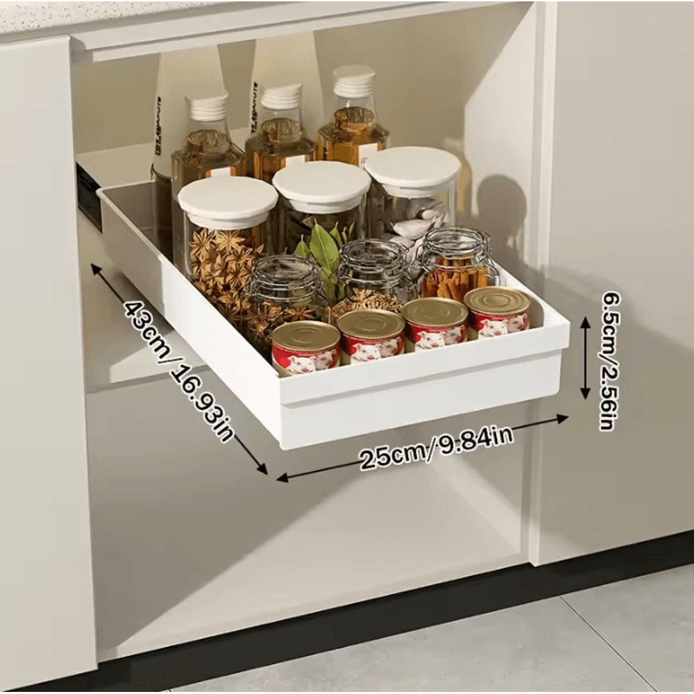 SlideEase HeavyDuty PullOut Cabinet Organizer NoDrill Storage Tray 2