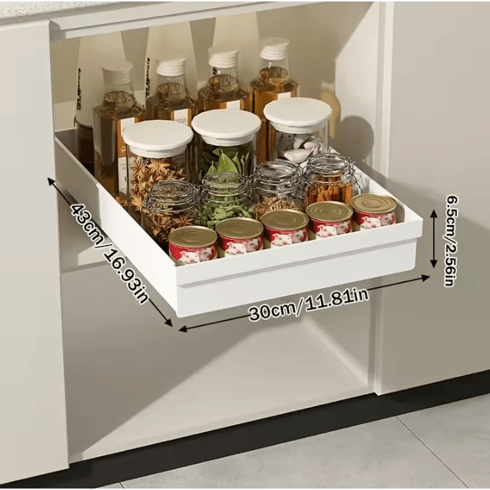 SlideEase HeavyDuty PullOut Cabinet Organizer NoDrill Storage Tray 3