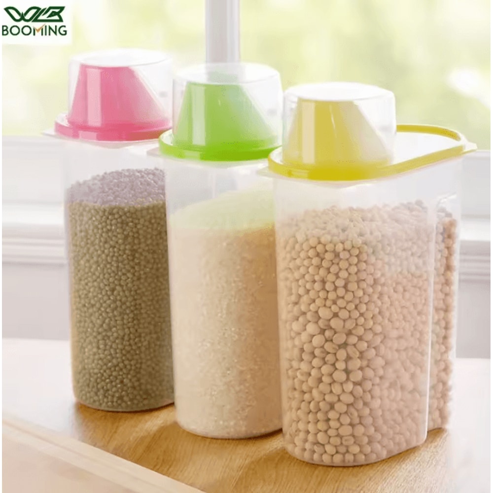 ClearLock Airtight Rice Grain Storage Container Set 0