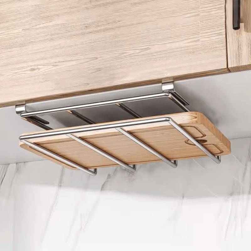 SlideStore Under Cabinet Cutting Board Pot Lid Organizer Rack 1