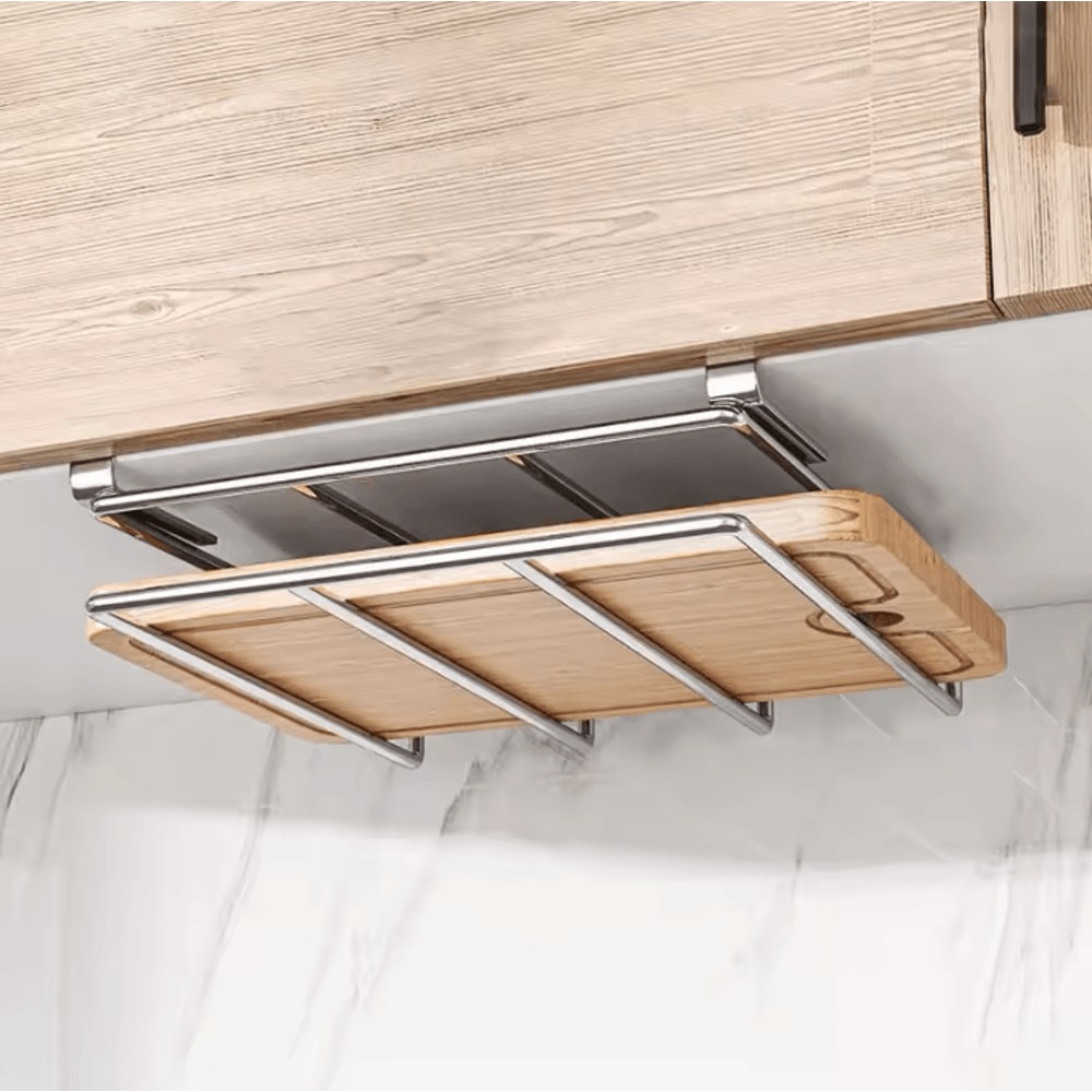 SlideStore Under Cabinet Cutting Board Pot Lid Organizer Rack 3