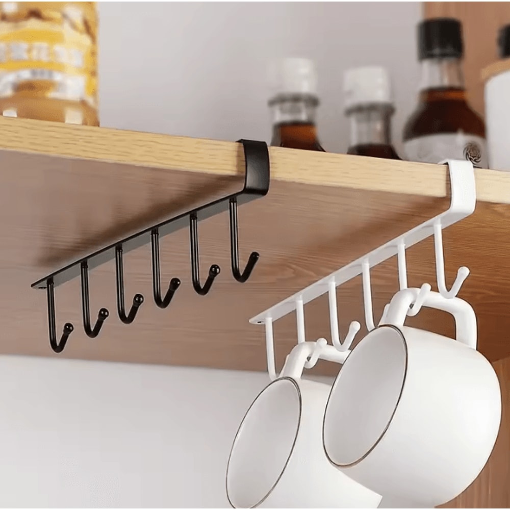 HookNest Wall Mounted Mug Kitchen Storage Rack 0