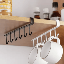 hooknest wall mounted mug & kitchen storage rack