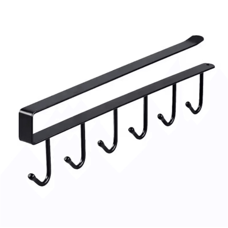 HookNest Wall Mounted Mug Kitchen Storage Rack 5