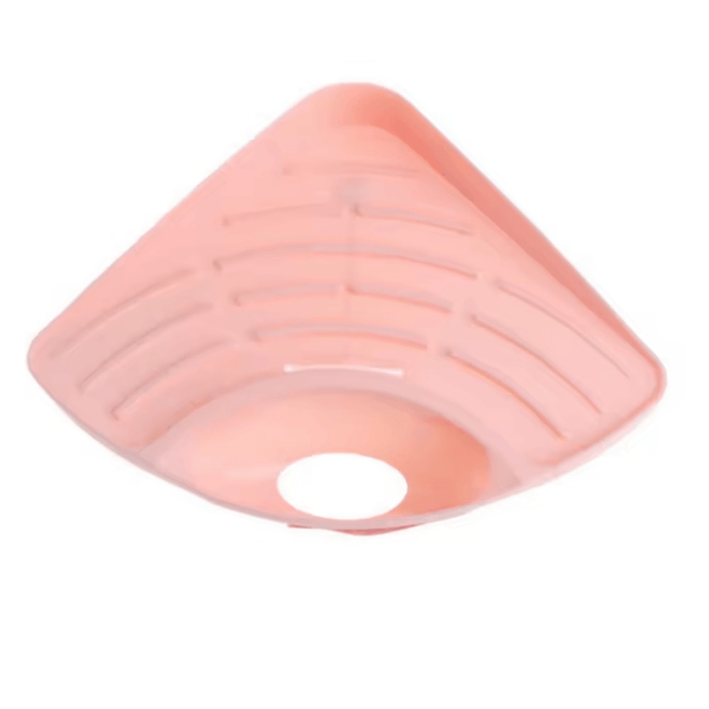TriFlow Corner Sink Drain Rack Triangle Sponge Utensil Organizer 2