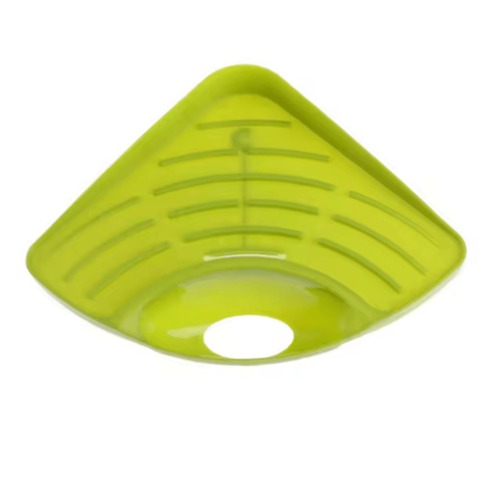TriFlow Corner Sink Drain Rack Triangle Sponge Utensil Organizer 5
