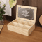 TeaHaven Wooden Tea Storage Box 6 Grid Tea Bag Organizer Chest 0