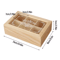 TeaHaven Wooden Tea Storage Box 6 Grid Tea Bag Organizer Chest 4